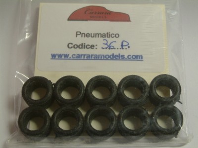 CM-P36p n° 10 Pneumatico in gomma battistrada pirelli p7000 misure DE 14,7 x DI 9,2 x L 9 - scala 1:43